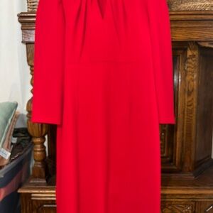 Calvin Klein Vibrant Red Long Sleeve sheath Dress size 14